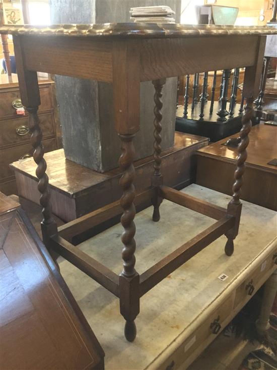 Oak barley twist hall table